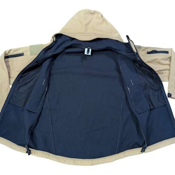 Triple Aught Design Ranger Hoodie Mens Medium Tan Fleece Jacket TAD Gear - Picture 3 of 9